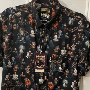 NWT discontinued RSVLTs Labyrinth button-up / button-down